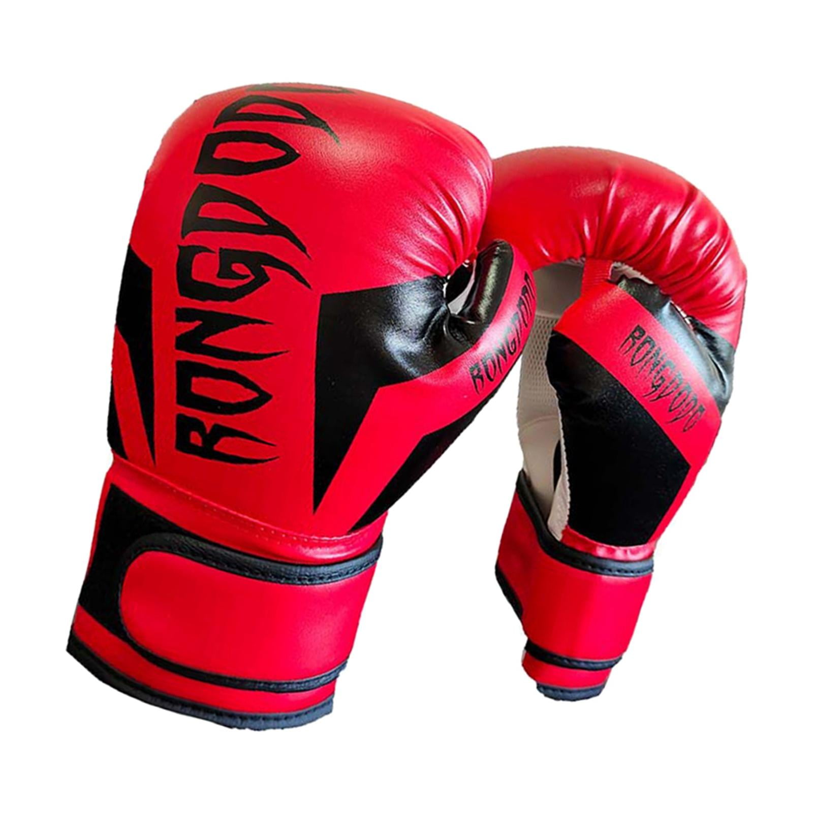 DimyFew Child Youth Boxing Gloves 6oz, for Sports Fitness Breathable One Piece Molding Red