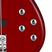 Cort Guitars Action 5 String Bass Guitar, Trans Red
