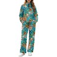thumbnail image 2 of Chririnla Lounge Sets Gradient Color Leopard Print Sweatsuits Oversized Travel Airport Tracksuit for Fall with Quarter Zip Half Zip, 2 of 9