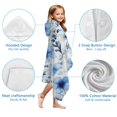 thumbnail image 7 of Pioneer Flower Floral Print Pattern Hooded Bath Towel，60"x35" for Ages 3 To 12 Kids, Quick Dry Lightweight Soft Microfiber Hood Beach Towel Cover Up for Kids, 7 of 7