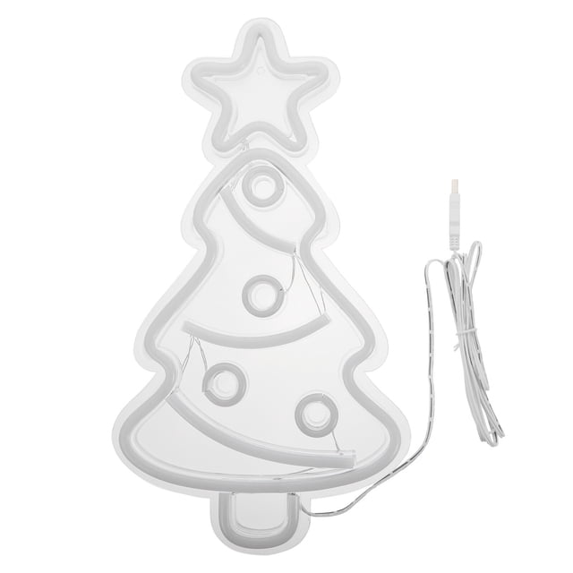 CIMAXIC christmas 1pc LED Lighting Neon Christmas Tree LED Neon Light Ornament Xmas Adornment,14.96"X8.27"X0.39"