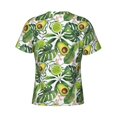 thumbnail image 6 of Vsdgher Watercolor Green Tropical Print Men's Dry Fit Mesh Athletic Shirts Moisture Wicking Tennis T-Shirt Tops, 6 of 9
