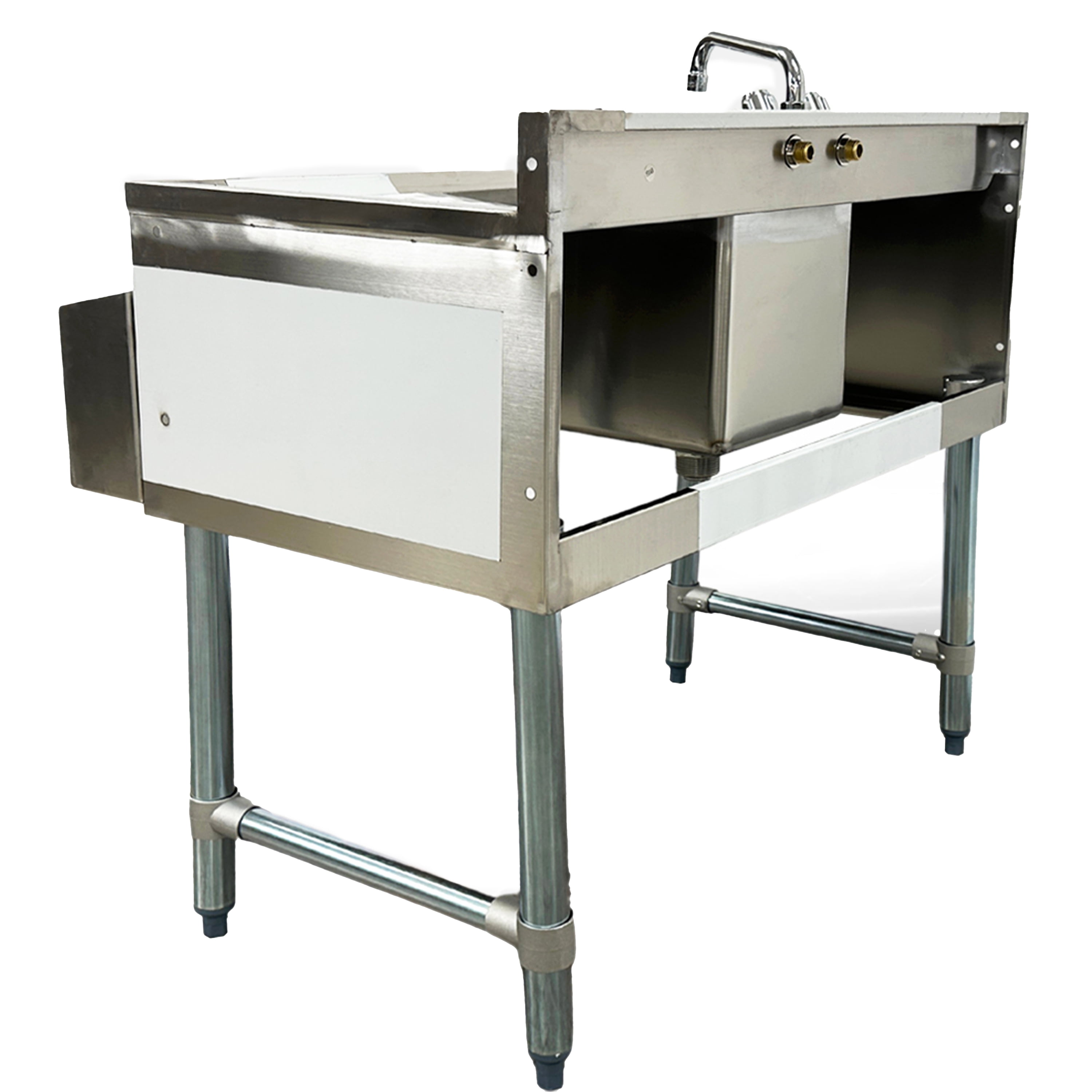 NSF Utility Sink, 36''x23''x33'' Free Standing Kitchen Sink, Compartment Bar Sink with Faucet
