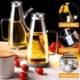 thumbnail image 3 of 2024 TOP! Large High Borosilicate Glass Oil Bottle for Cooking,25Floz and Vinegar Dispenser Cruet with Non-Slip Silicone Base, 3 of 4