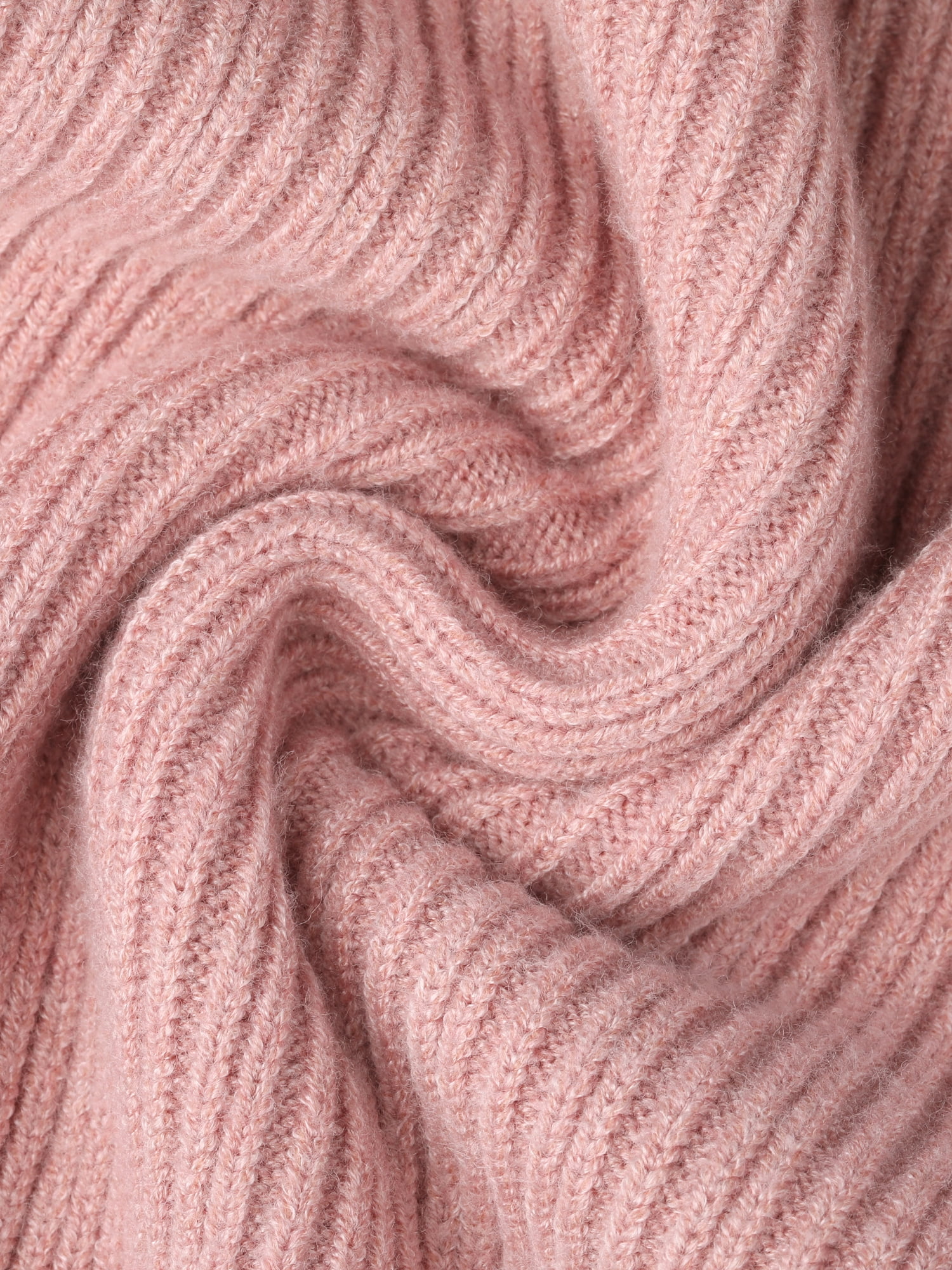 DARING DIVA Women's Long Sleeve Sweater Fall Crewneck Ribbed Knit Dress L Pink