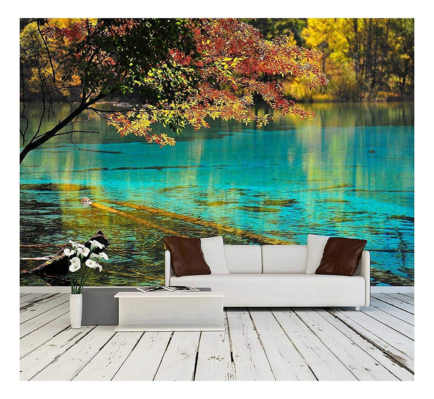 Wall26 Lake in Jiuzhaigou National Park - Removable Wall Mural | Self ...