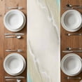 thumbnail image 4 of Table Runner 120 Inches Long for Kitchen Dining, Blue Beach Coastal Dresser Scarf Farmhouse, Dining Table Decorations for Wedding/Parties, Summer Ocean Nautical Seaside 13 x 120 In, 4 of 8