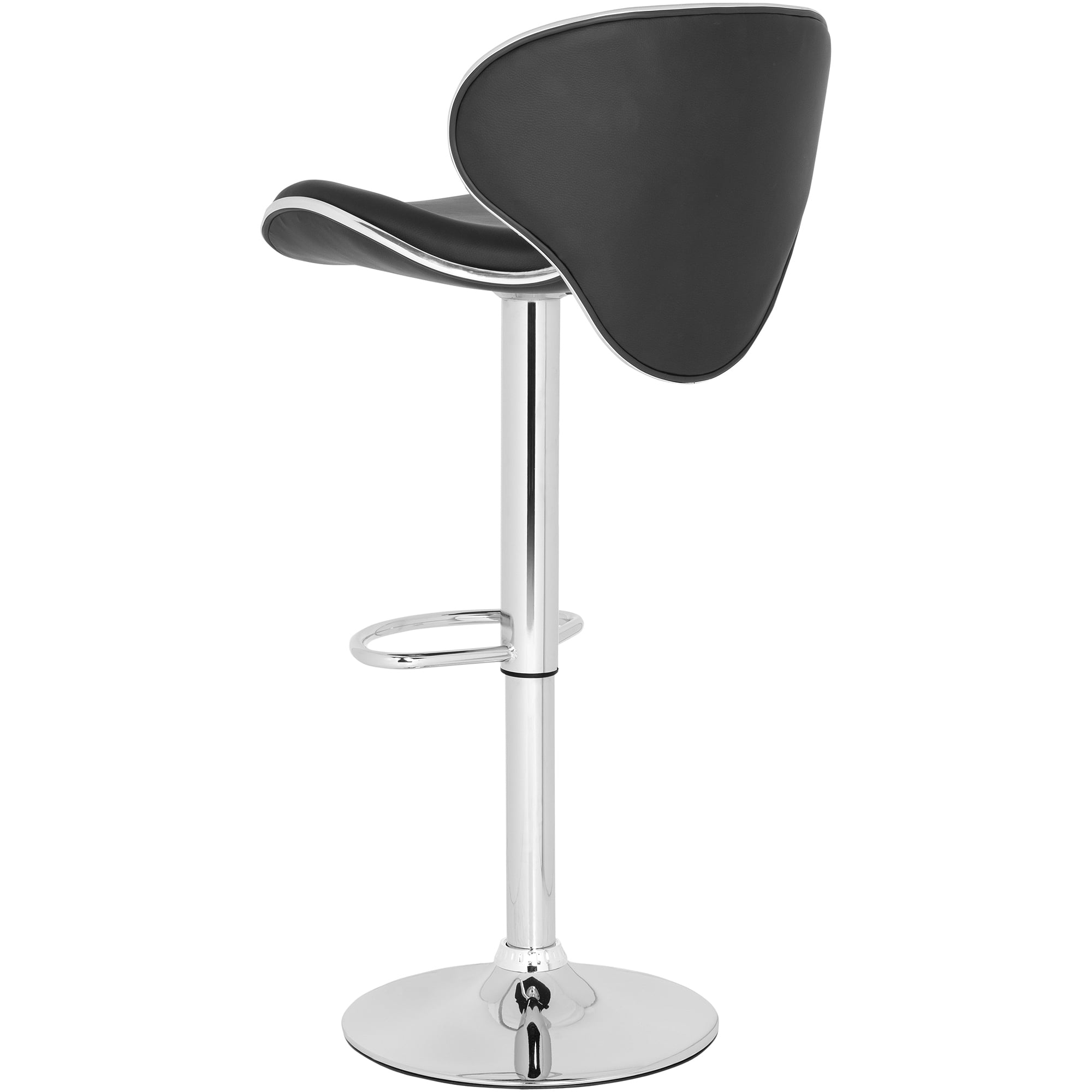 SAFAVIEH Shambi 37.8" Bicast Leather Barstool, Black
