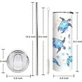 thumbnail image 2 of Ceovfoi Sea Turtle Tumbler with Lid and Straw,Double Wall Vacuum Stainless Steel 20 Oz Watercolor Ocean Turtle Cup, Water Bottle, Travel Coffee Mug,Hawaiian Sea Turtle,Sea Turtle Decor,Accessories, 2 of 6