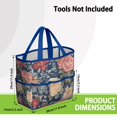 thumbnail image 3 of Garden Tool Bag,Pioneer Flower Floral Print Pattern Garden Tool Organizer,Garden Gifts,Waterproof Multi-Pocket Garden Tool Storage 11.8x5.5x11.4 Inch(Tools NOT Included), 3 of 6
