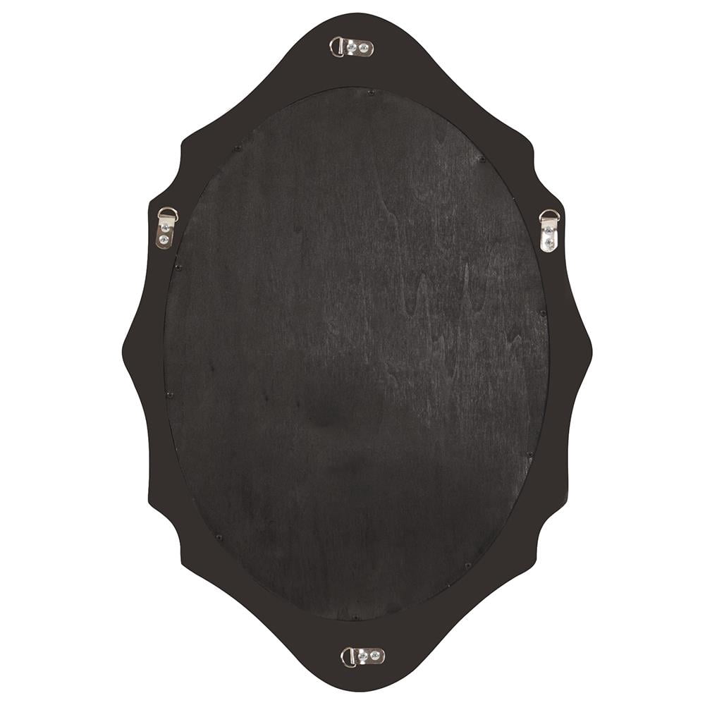 Tyler Dillon Bronze Wood Oval Framed Wall Mirror