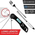 thumbnail image 2 of Meat Thermometer Instant Read Cooking Thermometer Digital Food Thermometer Backlight Lcd Screen Foldable Long Probe, 2 of 5