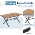 thumbnail image 3 of JOIVI 7-Piece Patio Dining Set, Outdoor Dining Furniture for 4-6 people, Patio Wicker Dining Set with Rattan Chairs and Dining Table for Backyard, Deck( Black & Cross Back), 3 of 8