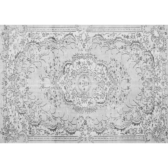 Ahgly Company Indoor Rectangle Persian Gray Traditional Area Rugs, 5' x 7'