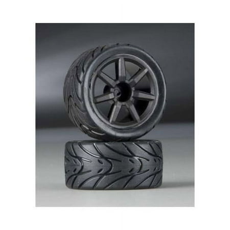 21292 Pre-Mounted Whls/Tires Black 18R (2) Multi-Colored