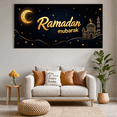 thumbnail image 6 of Ramadan Themed Banner with Crescent Moon Starry Night Background Mosque Elements Backdrop Party Decorations for Ramadan Celebrations Iftar Gatherings Family Parties Islamic Events Cultural Festivities, 6 of 8