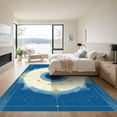 thumbnail image 3 of ODIKA 2'x3' Machine Washable Non-Slip Area Rug, Abstract Navy Blue High Traffic Rug with Pad, Blue, 1053030, 3 of 8