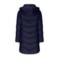 thumbnail image 5 of Maqroz Long Down Jacket Women Knee Length Warm Quilted Coats Fleece Lined Heavy Winter Coats Zip Up Thermal Heavyweight Parka Jackets with Hood and Zipper Pockets Outerwear, Navy L, 5 of 9