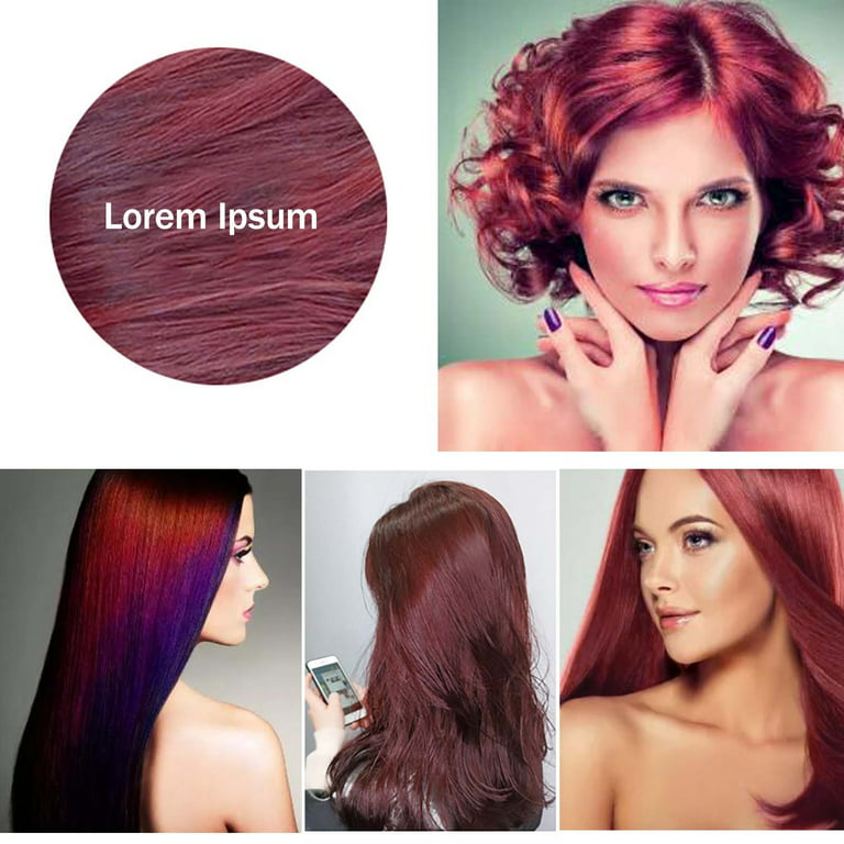 SDJMa Herbal Wine Red Hair Dye Hair Dye Shampoo Instant Hair Color for Gray Hair 5-Min Natural Hair Coloring(500mL,17.6 Fl Oz) -
