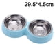 thumbnail image 3 of Cuenco doble de acero inoxidable para mascotas de color caramelo Laklulu, cuenco para perros y gatos, cuenco de plástico para mascotas, 3 of 5