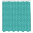thumbnail image 3 of Ambesonne Ivory and Blue Shower Curtain, Oriental Swirls, 69"Wx84"L, Teal and Ivory, 3 of 3