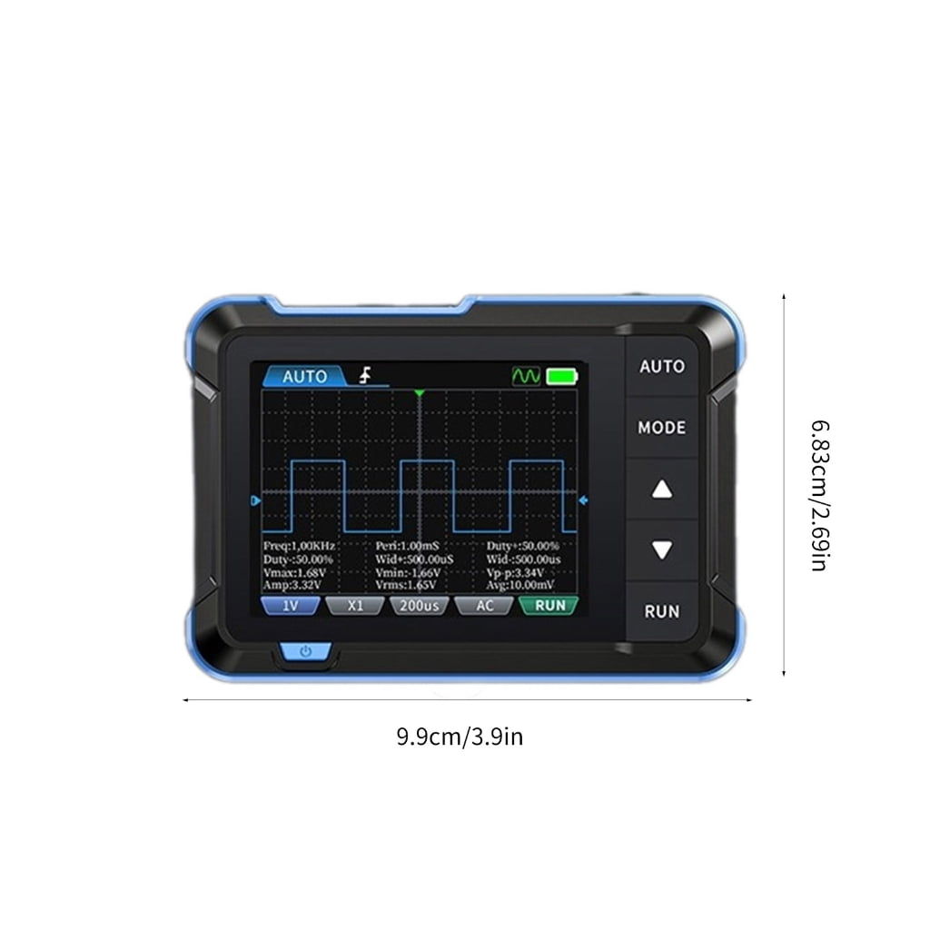 2 in 1 Digital Oscilloscope 1MHz Bandwidth Waveform Generator 1000mAh Battery