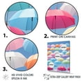 thumbnail image 3 of Designart "Colorful Umbrella Mosaic II" Sky Floater Framed Canvas Wall Art, 3 of 5