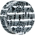 thumbnail image 2 of Body Candy Womens 2Pc White Acrylic Sheet Music Notes Double Flare Tunnel Plug Ear Plug Gauges Set of 2, 2 of 4