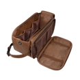 thumbnail image 2 of Organizador artículos aseo viaje, neceser ducha y baño, impermeable con asa, bolsa afeitado resistente al agua para gimnasio y camping. Marrón, 2 of 8