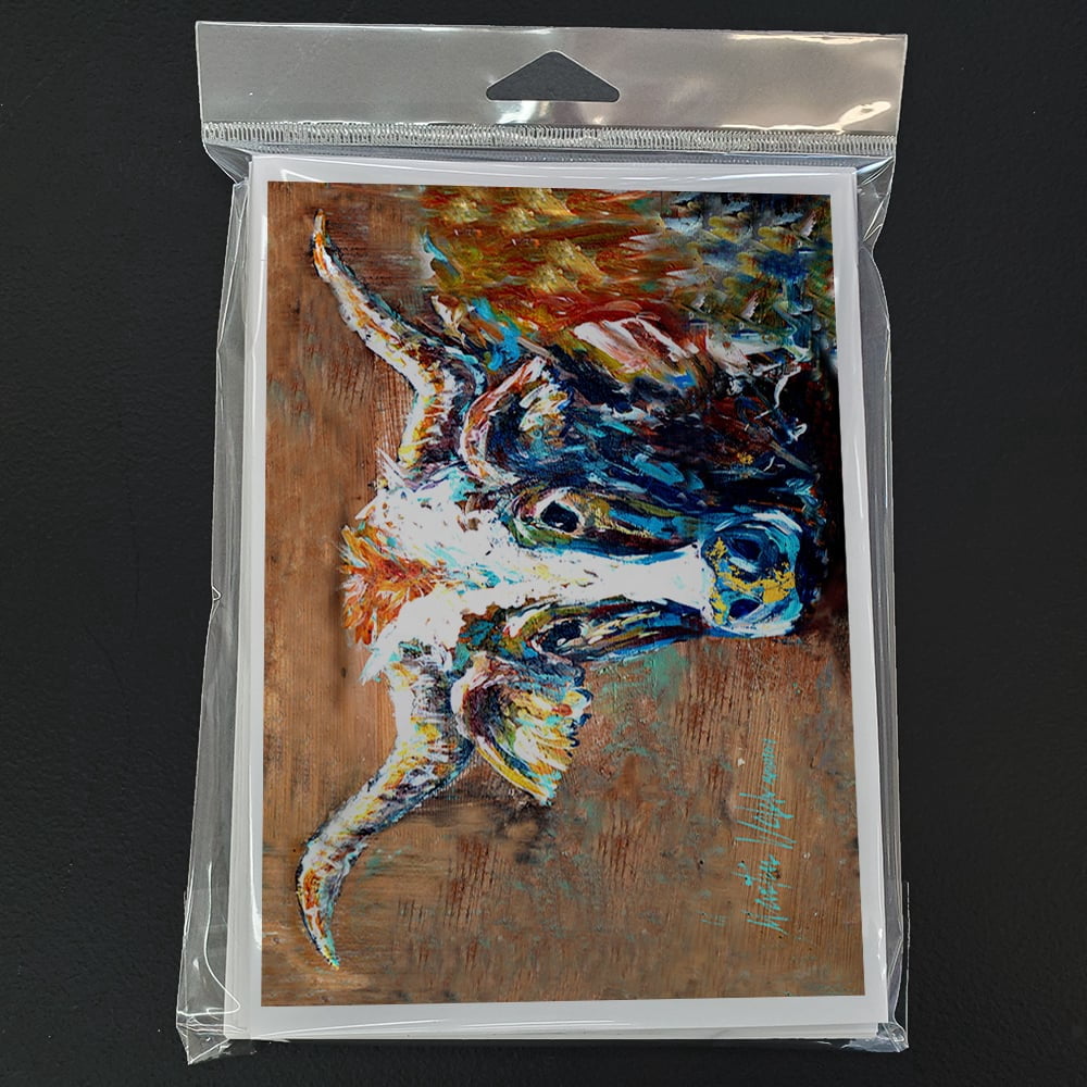 On the Loose Brown Cow Greeting Cards Pack of 8 7 in x 5 in