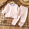 thumbnail image 5 of Vooncas Pink Fruit Print Girls Pajama Set, Soft Stretchy Cotton Long Sleeve 2-Piece Loungewear Outfit for Kids,Size 12 Months, 5 of 5