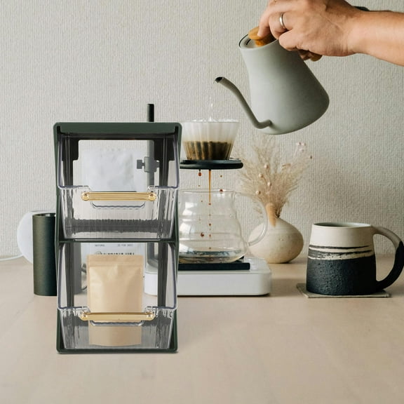 COSMOBETTY Coffee Station Organizer For Countertop Tea Bag Rack 1Set