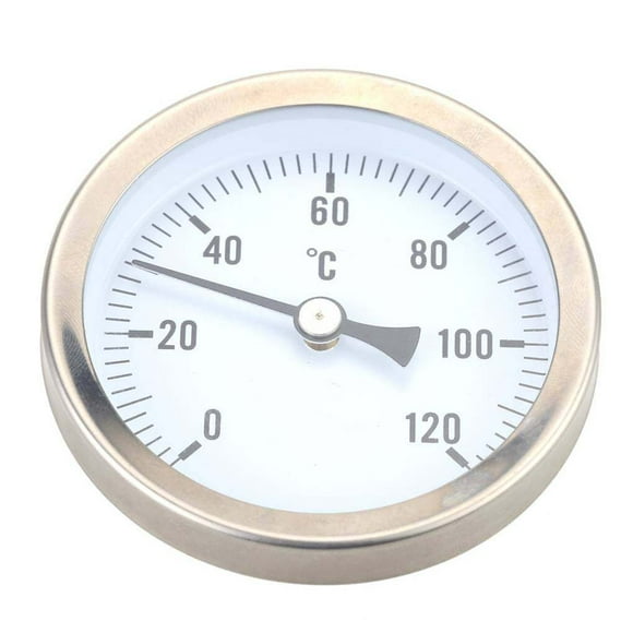 Langgg Heating Hot Water Pipe 120º Stainless Steel Thermometer High-precision Waterproof 63mm Dial Temp Gauge Easy Installation