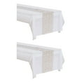 thumbnail image 2 of 2 manteles de plástico para mesas rectangulares con lunares dorados, impermeables, desechables, blancos, para fiestas de cumpleaños y bodas., 2 of 7