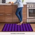 thumbnail image 5 of Black Purple Plaid Door Mat&nbsp;Indoor Outdoor Entrance, Non Slip Rug for Kitchen Bathroom Entryway Rug, Farmhouse Simple Buffalo Checked Washable Doormat Floor Mat for Office Home Decor 24x36 Inch, 5 of 8