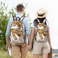 thumbnail image 4 of Disketp Cowboy Up Vintage Wild West print Canvas Backpack Lightweight Travel Daypack Student Rucksack Laptop Backpack-Small, 4 of 5
