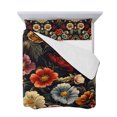 thumbnail image 7 of Colored Flower Twin XL Size Down Alternative Comforter,Lightweight Comforter Quilt Bedding Set with Pillow Shams Retro Country Red Blue Floral Wildflower Bed Comforter Duvet Insert 68"x98", 7 of 7