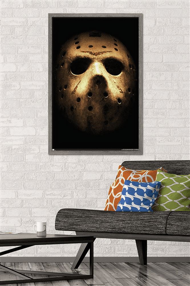 Friday the 13th - Mask Wall Poster, 22.375" x 34", Framed