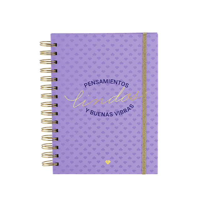 Libreta de Notas Bonita LuckyLy, Notebook Pasta Dura, Mod. Penny lila 224 páginas