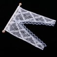 thumbnail image 3 of 1:12 Decoración de Cortina de Encaje Triangular con Varilla de, 3 of 9