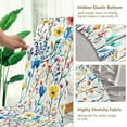 thumbnail image 5 of Yayeee 4 Pack Dining Chair Covers Stretch Parson Chairs Slipcovers Seat Protector, Blue Wildflower Pattern, 5 of 6