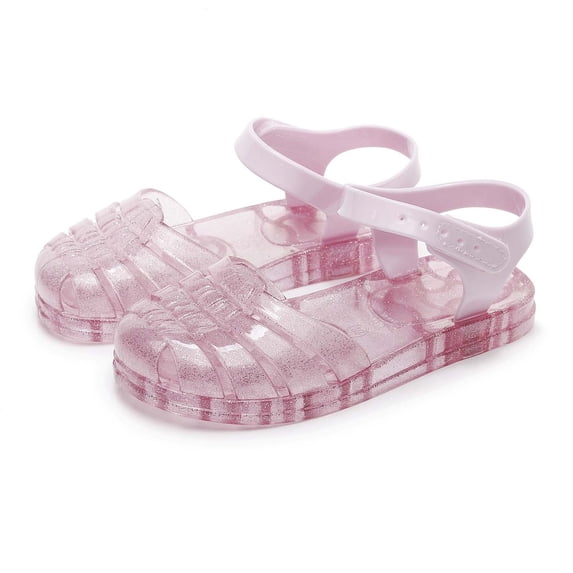 WERYOUNG Girls Fashion Jelly Sandals Lightweight Soft Sole Open Toe Beach Shoes For Toddlers Kids Travel Party Stylish Footwear
