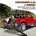 thumbnail image 7 of Dual Motorcycle Hitch Carrier 600LBS,Steel Dirt Bike Hitch Hauler Dirtbike Hitch Carrier,Steel Motorcycle Carrier for Cars/SUVs/Trucks,Dirt Bike Rack with Ratchet Straps and Stabilizer, 7 of 7