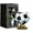 Black, variant on Soccer Ball Shaped Rotating Drinking Glass,10oz Trophy Beer Glass with Gold Base, Sports Theme Tumbler for Beverages, Juice Cocktail, Sports Fan(red)Q