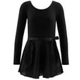 thumbnail image 2 of Girls Long Sleeve Ballet Leotard with Skirt – Two-Piece Dance Dress for Performance, Practice & Recital, 2 of 4