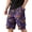 Dark Purple, variant on Mens Halloween print shorts 2026 Funny Pumpkin Walking Summer Short Trousers Loose Multi Zipper Pocket Cargo Shorts Beach Fun Party Clothes Green 3XL