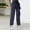 Navy（Casual）, variant on Aloohaidyvio Women's Cargo Pants Straight Wide Leg Pants High Waisted Casual Y2K Streetwear Trousers