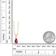 thumbnail image 6 of Gem Stone King 14K Yellow Gold Pink Topaz and White Moissanite Pendant Necklace for Women | 1.06 Cttw | Gemstone November Birthstone | Pear Shape 8X5MM | With 18 inch Chain, 6 of 6
