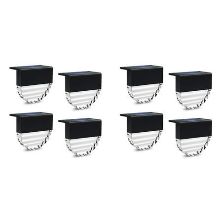 

8Pcs Solar Deck Lights for Patio Stairs Yard Garden Pathway Step and Fences 10 Warm White/Color Glow Lighting