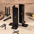 thumbnail image 3 of Shisuyan Homeowners Metal Fence Bracket Black 1 Set 5X1.4X1.2In, 3 of 9